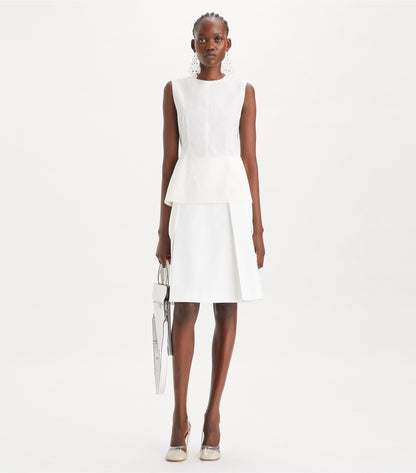 Tory Burch Sleeveless Cotton Poplin Top - White