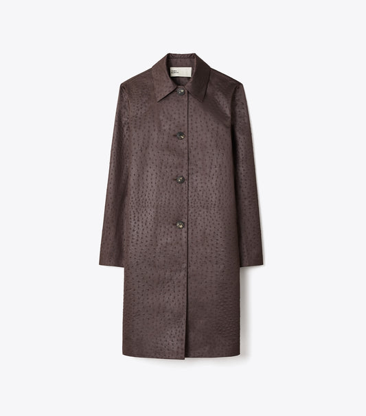 Tory Burch Viscose Car Coat - Roasted Eggplant