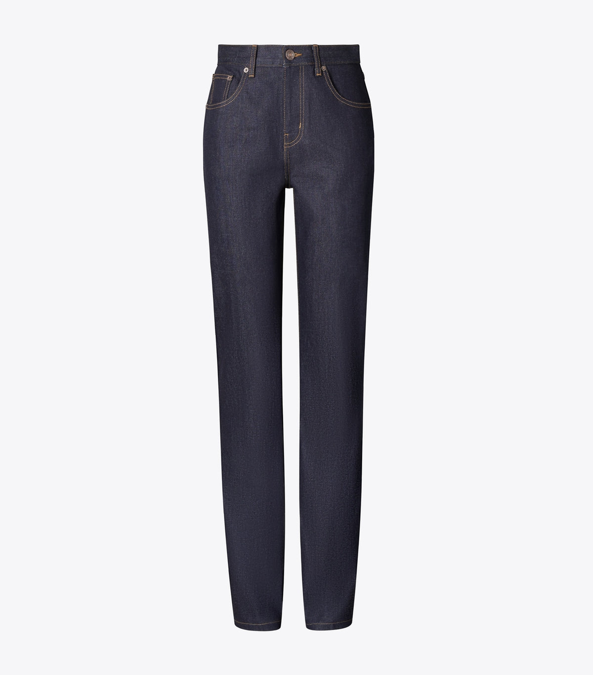 Tory Burch Straight-Leg Denim Jean - Raw/Unwashed