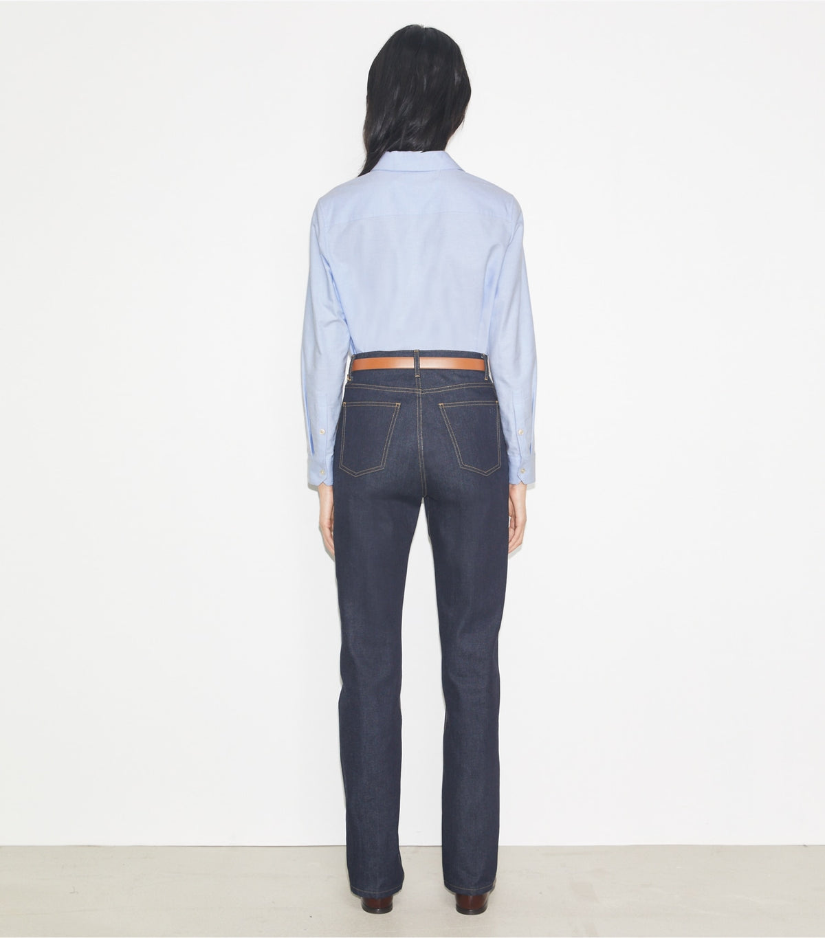 Tory Burch Straight-Leg Denim Jean - Raw/Unwashed