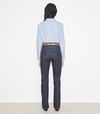 Tory Burch Straight-Leg Denim Jean - Raw/Unwashed