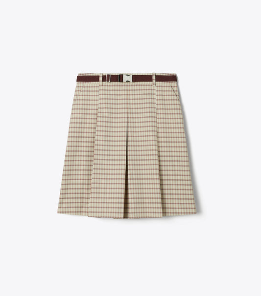 Tory Burch Plaid Golf Skirt - Crimson Rust Dense Plaid Sport