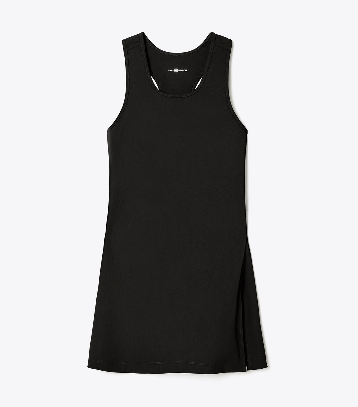 Tory Burch Performance Jersey Side-Slit Tennis Dress - Black / Black