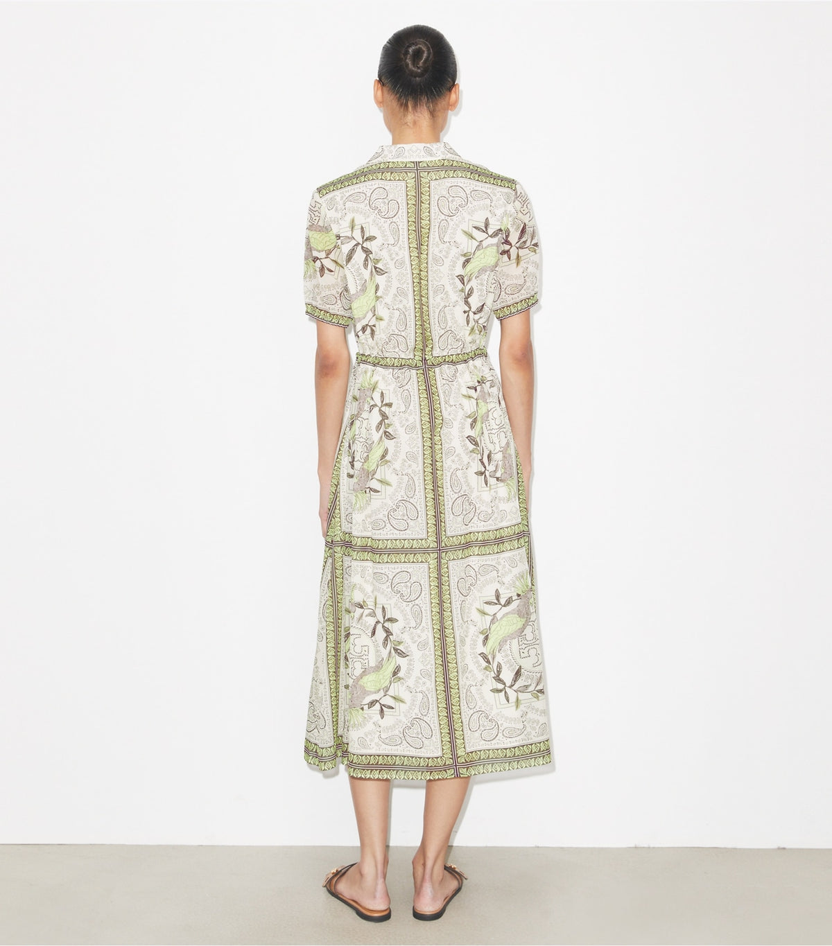 Tory Burch Cinched Cotton Zip Dress - Mint Cockatoo