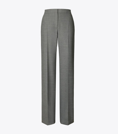 Tory Burch Wool Pant - Dark Gray Melange