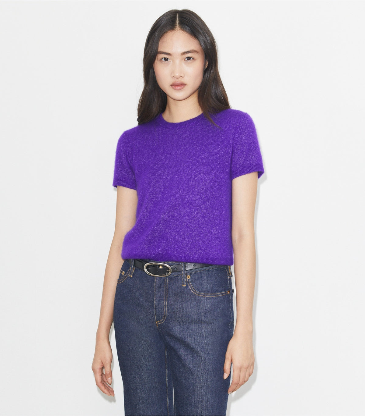 Tory Burch Cashmere Silk T-Shirt - Royal Purple
