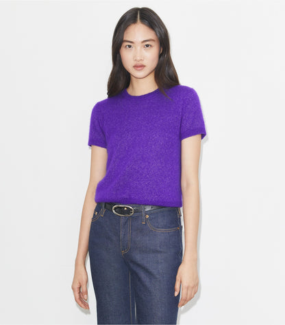 Tory Burch Cashmere Silk T-Shirt - Royal Purple