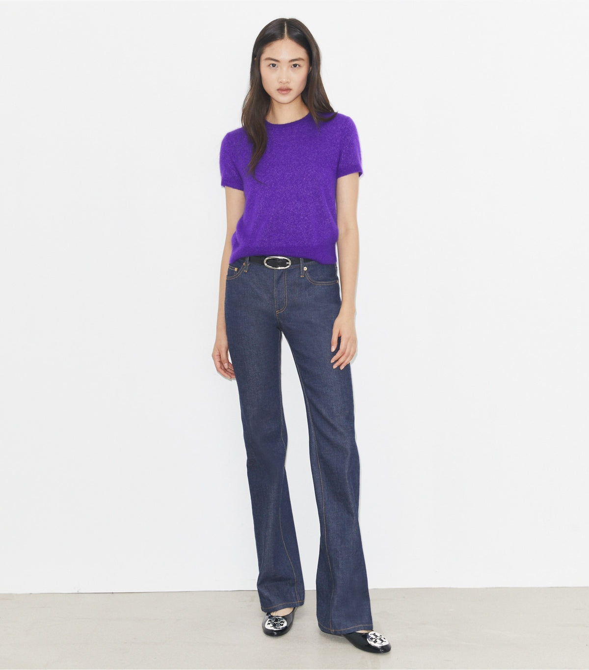 Tory Burch Cashmere Silk T-Shirt - Royal Purple