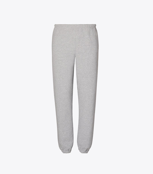 Tory Burch French Terry Sweatpant - Medium Heather Gray