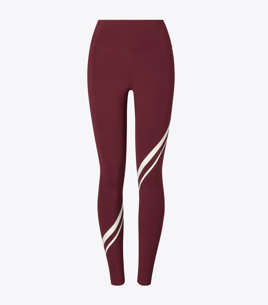 Tory Burch Sculpt Compression Diagonal Chevron Legging - Winetasting