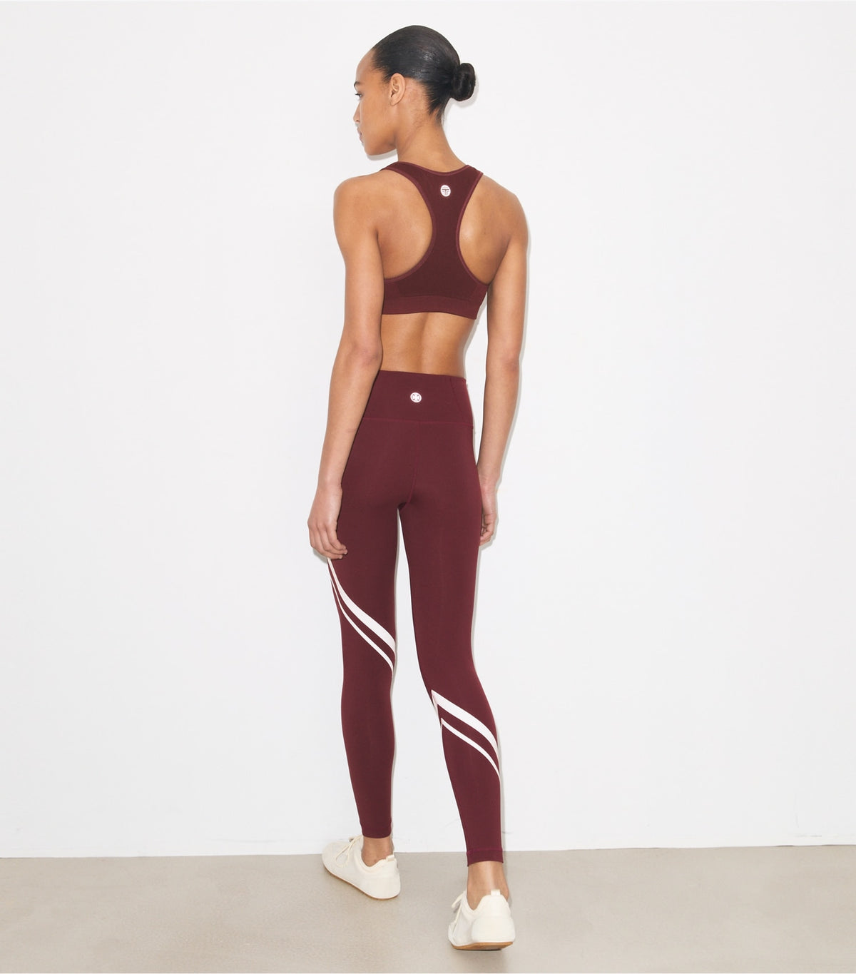 Tory Burch Sculpt Compression Diagonal Chevron Legging - Winetasting