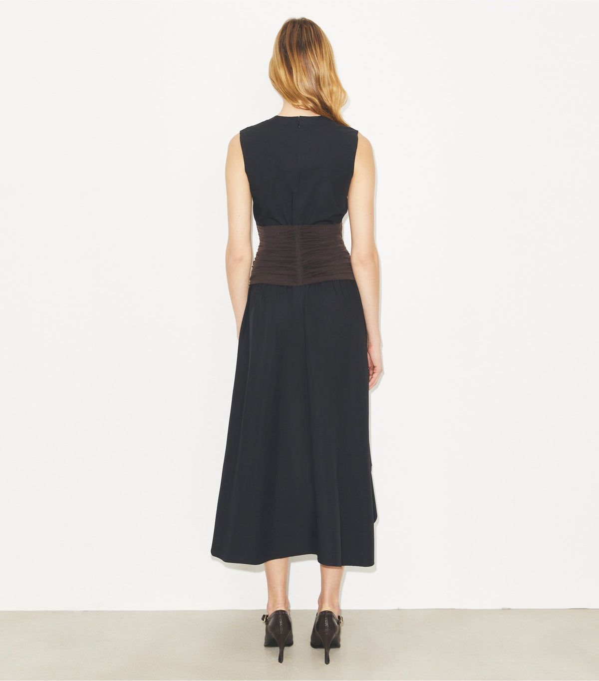 Tory Burch Asymmetric Cotton Dress - Black