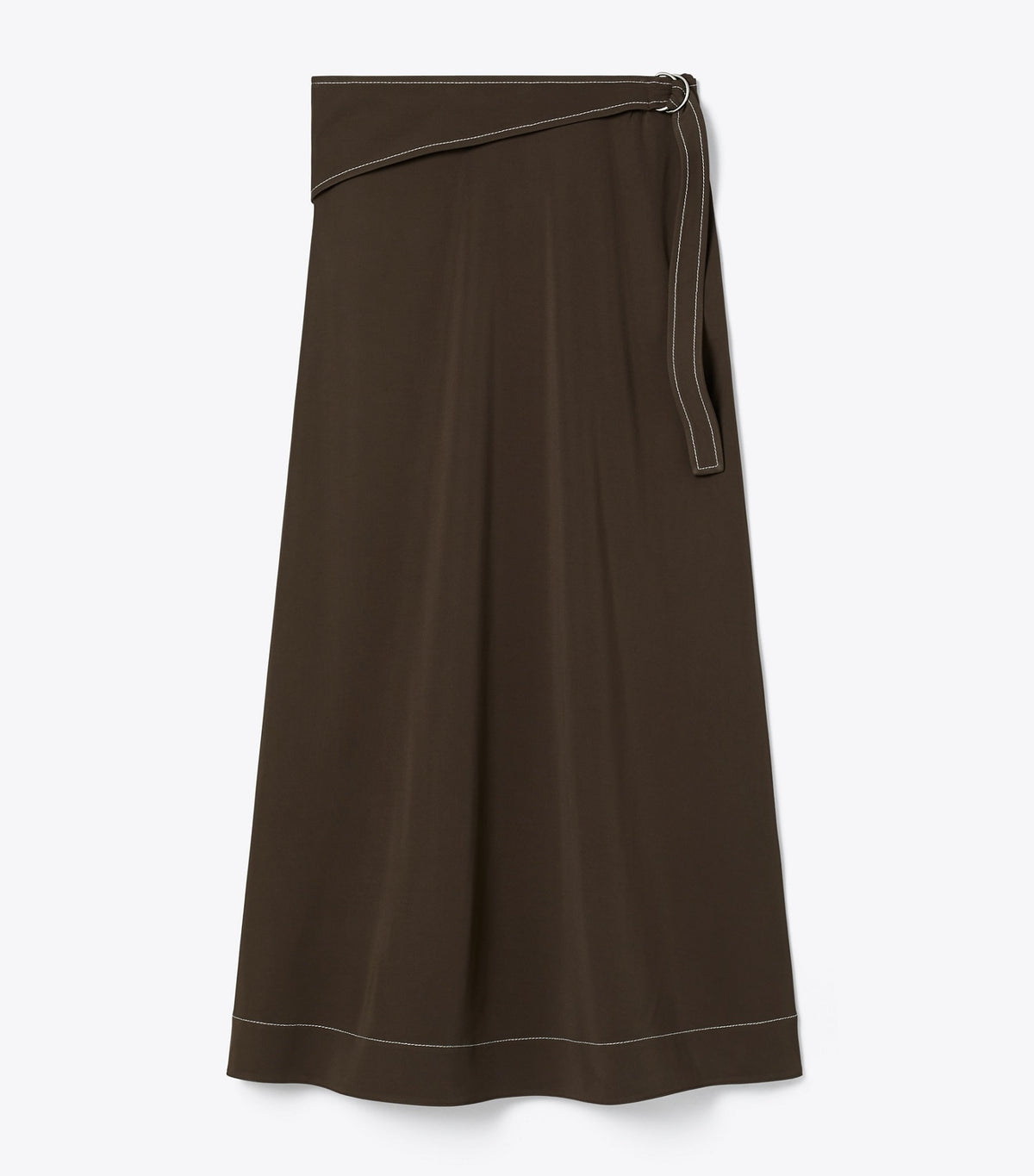 Tory Burch Belted Jersey Skirt - Deep Chocolate