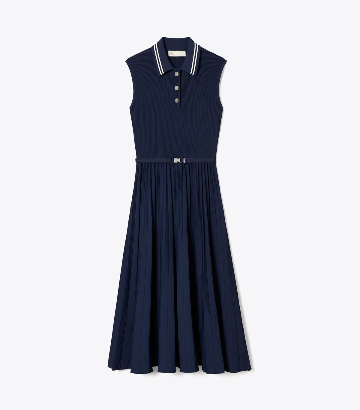 Tory Burch Pleated Viscose Dress - Tory Navy