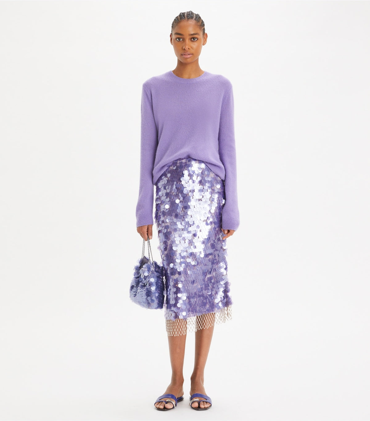 Tory Burch Sequined Skirt - Heirloom Lilac