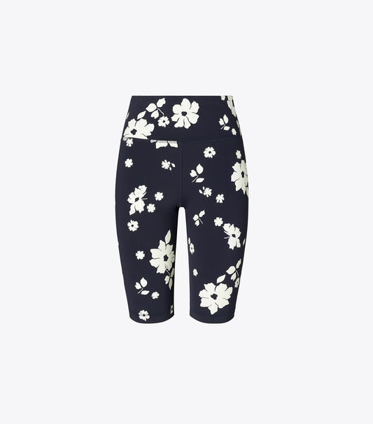 Tory Burch Compression Bike Short - Medium Navy Contrast Floral