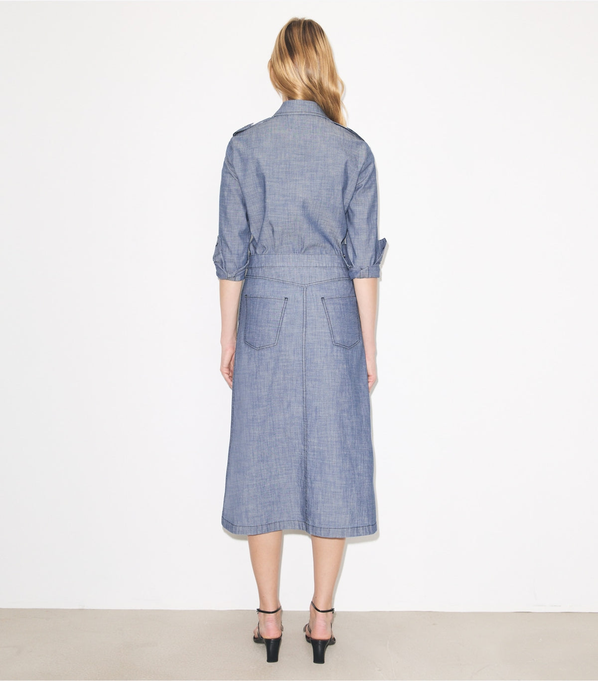 Tory Burch Cotton Camp Skirt - Blue Wash