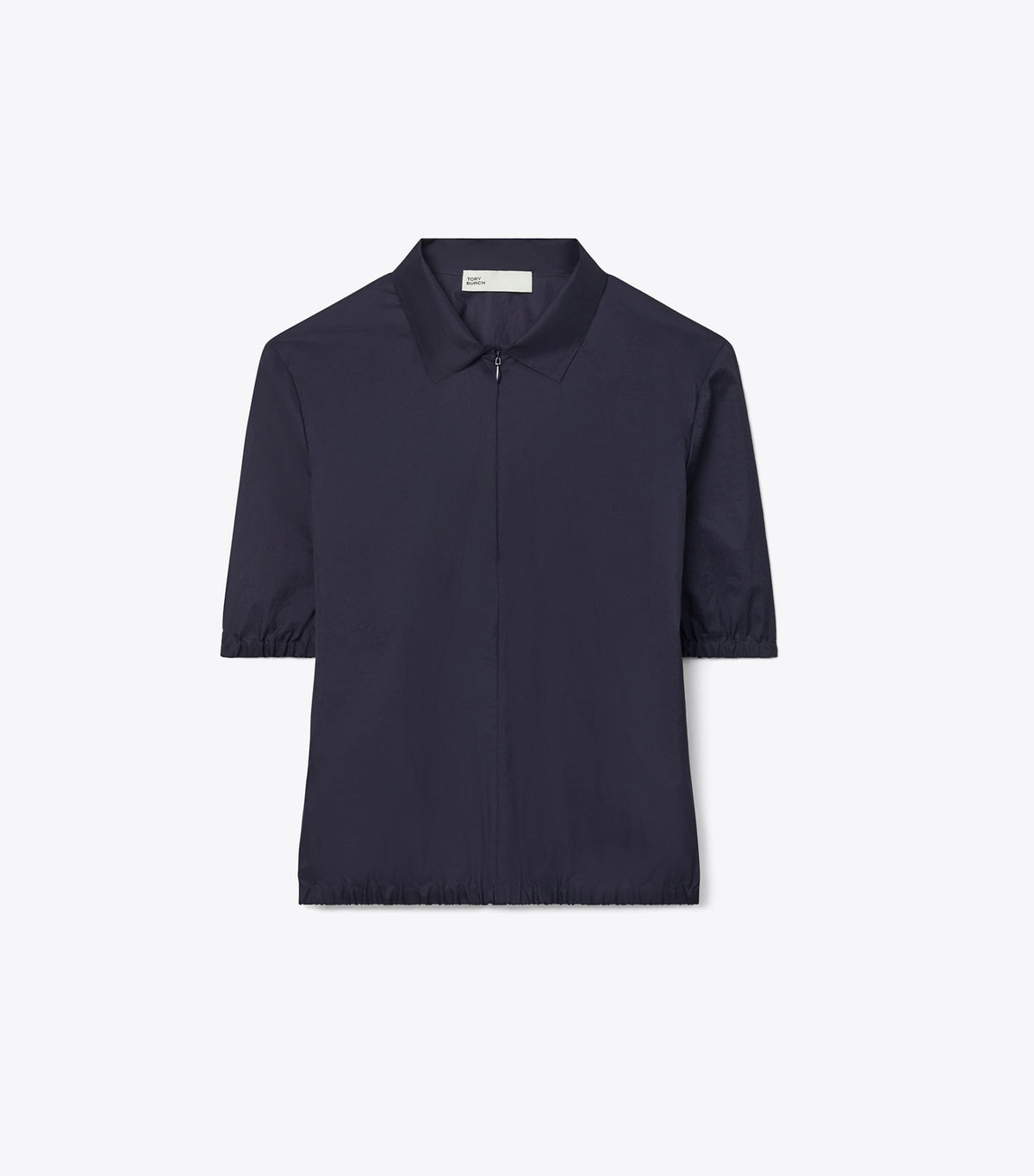 Tory Burch Nylon Taffeta Zip Polo - Royal Ink
