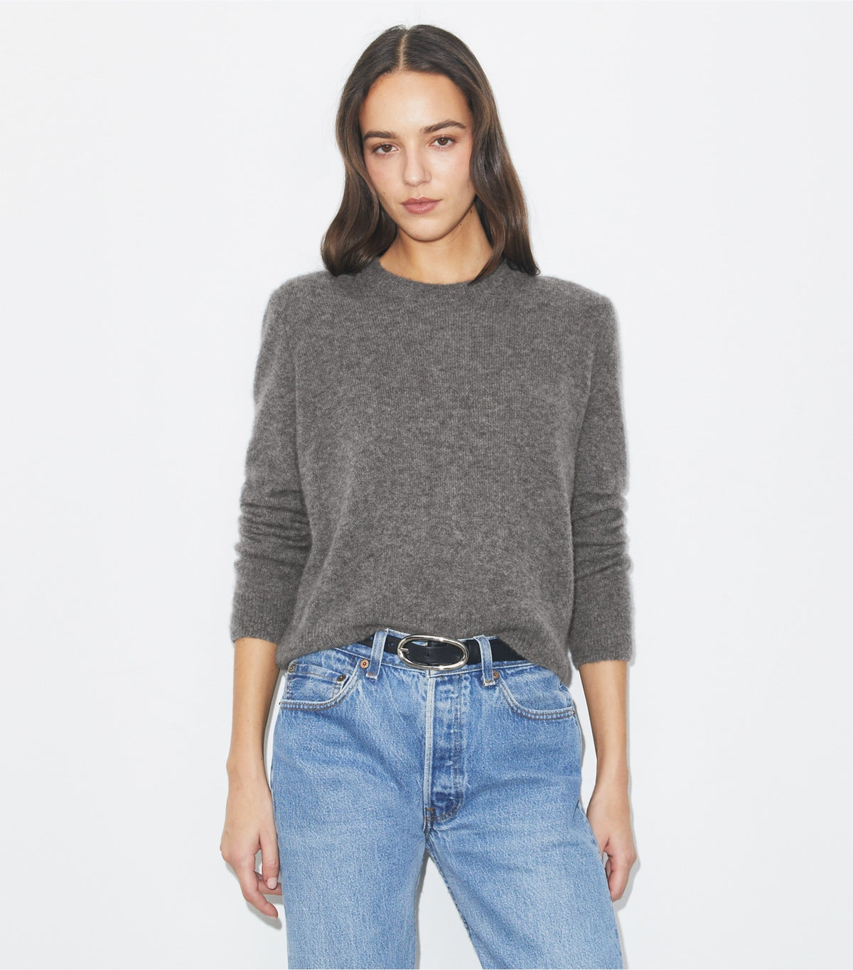 Tory Burch Cashmere Silk Sweater - Gray