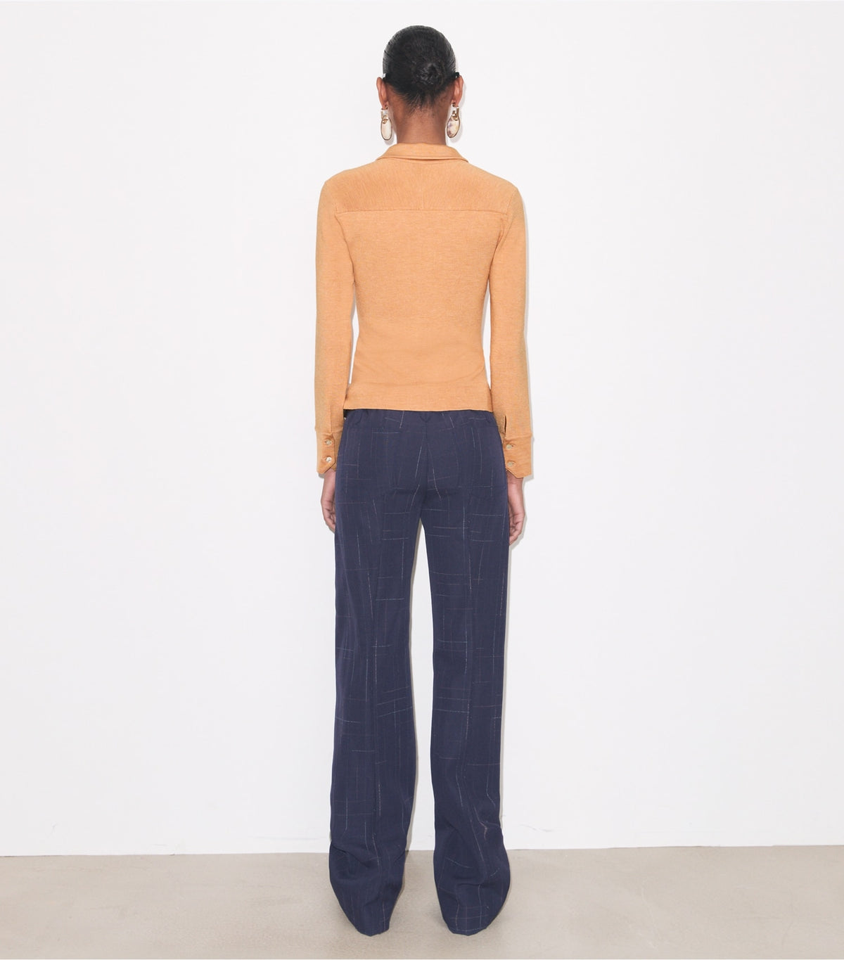 Tory Burch Wool Pant - Dark Navy / Copper