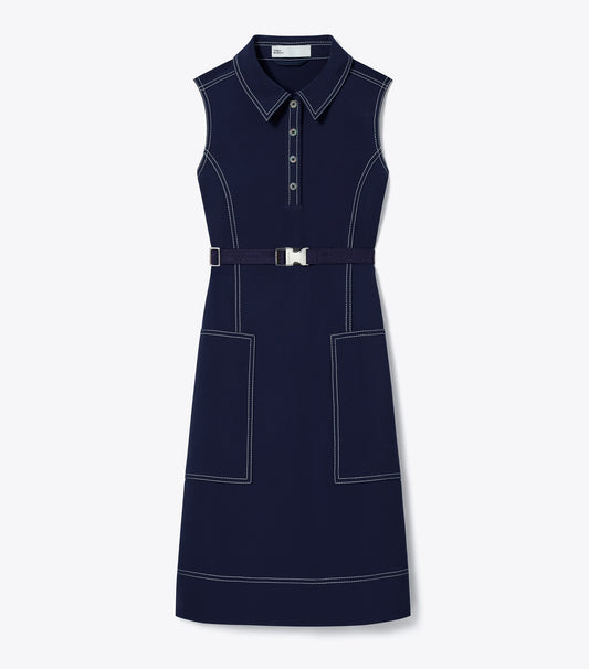 Tory Burch Pick Stitch Golf Dress - Tory Navy
