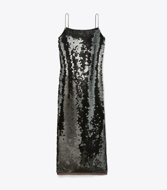 Tory Burch Sequin Slip Dress - Dark Scarlet