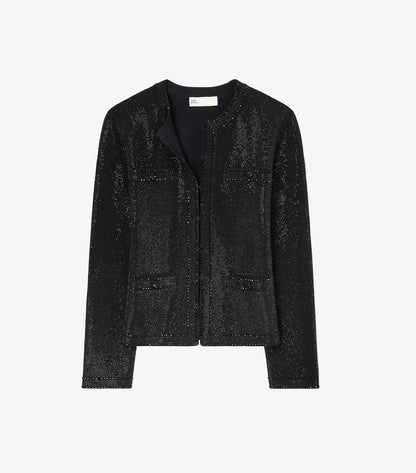 Tory Burch Kendra Embellished Cardigan - Black