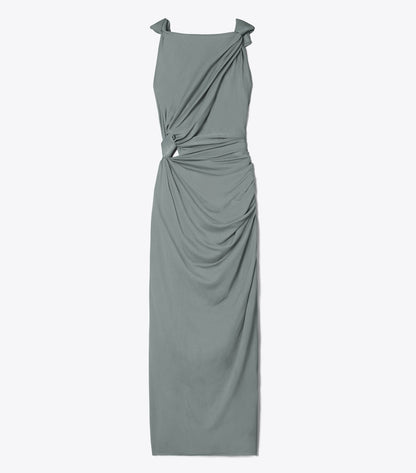 Tory Burch Viscose Knot Dress - Shale Gray