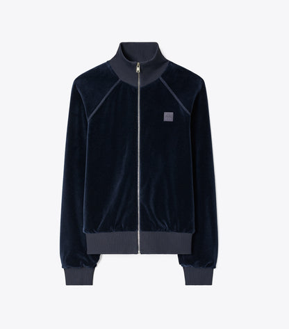Tory Burch Velour Track Jacket - Ink