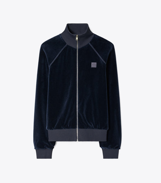 Tory Burch Velour Track Jacket - Ink