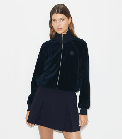 Tory Burch Velour Track Jacket - Ink