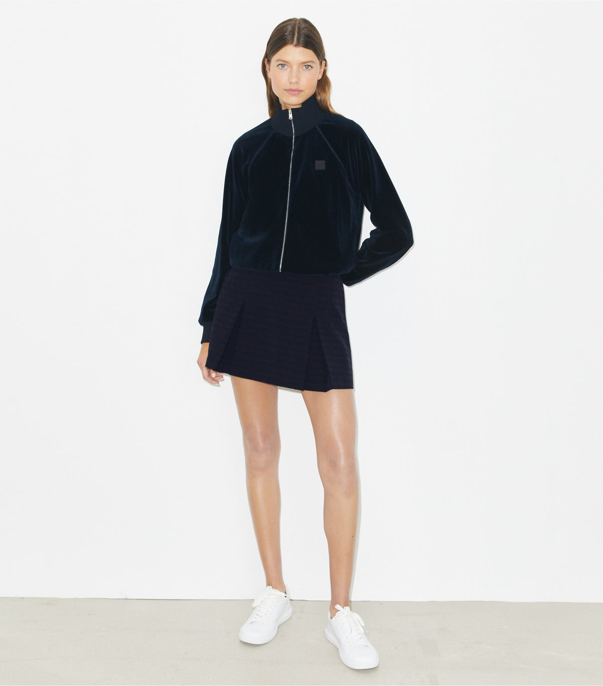 Tory Burch Velour Track Jacket - Ink