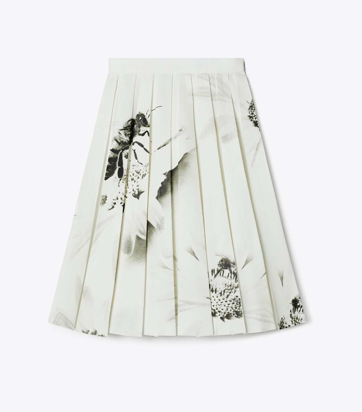 Tory Burch Printed Twill Skirt - Gray Bee
