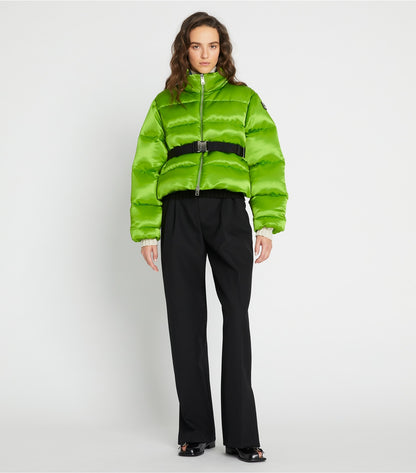 Tory Burch Satin Down Jacket - Brilliant Green
