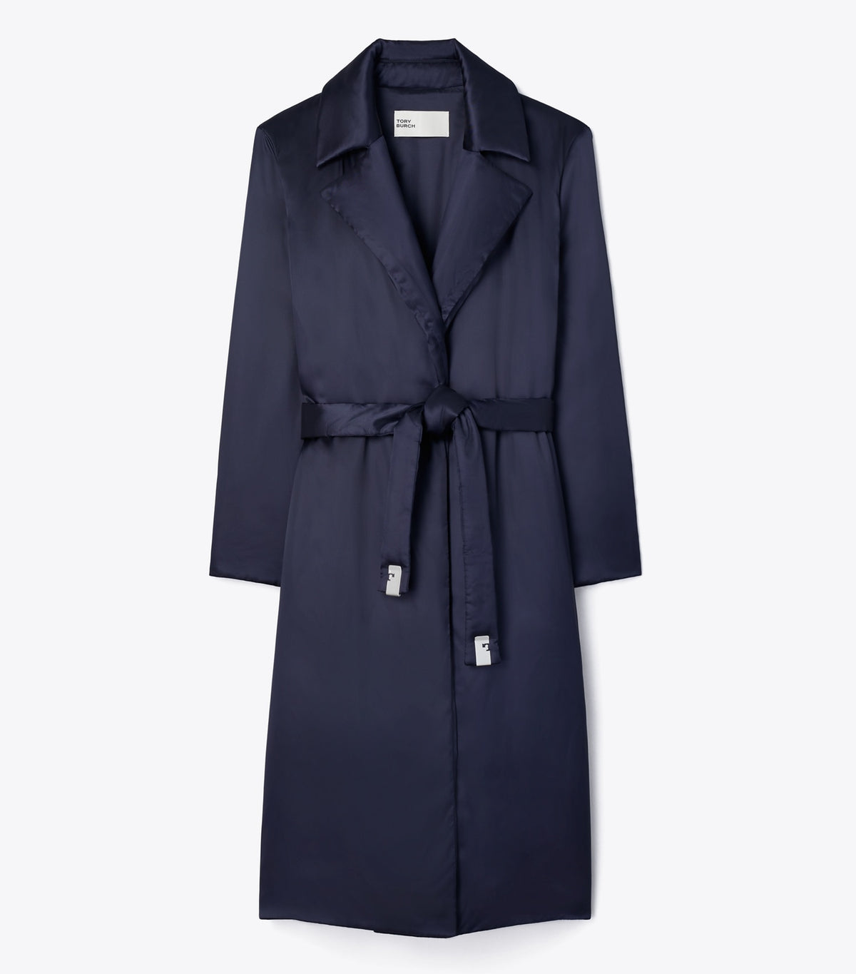 Tory Burch Viscose Padded Coat - Medium Navy