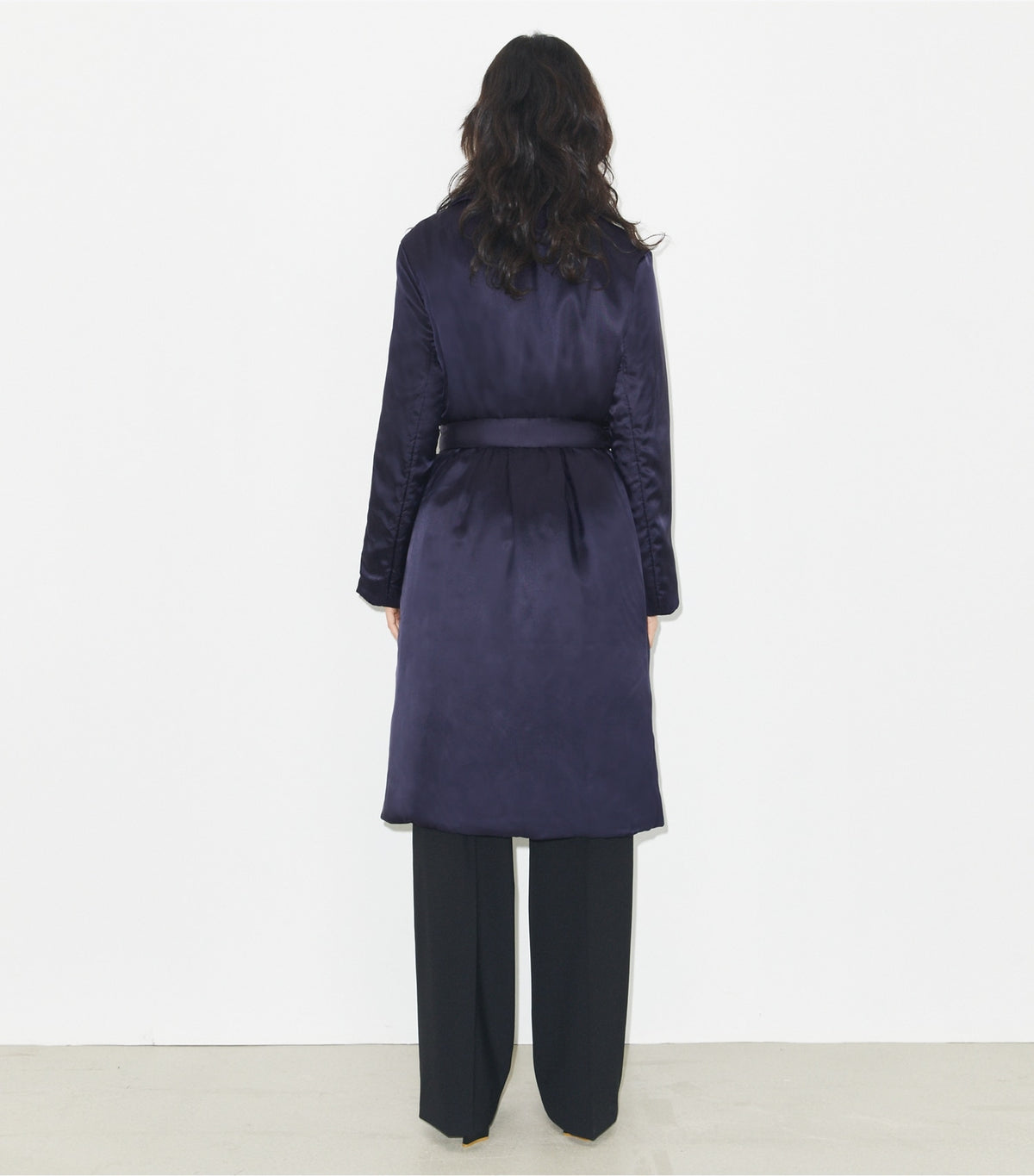 Tory Burch Viscose Padded Coat - Medium Navy