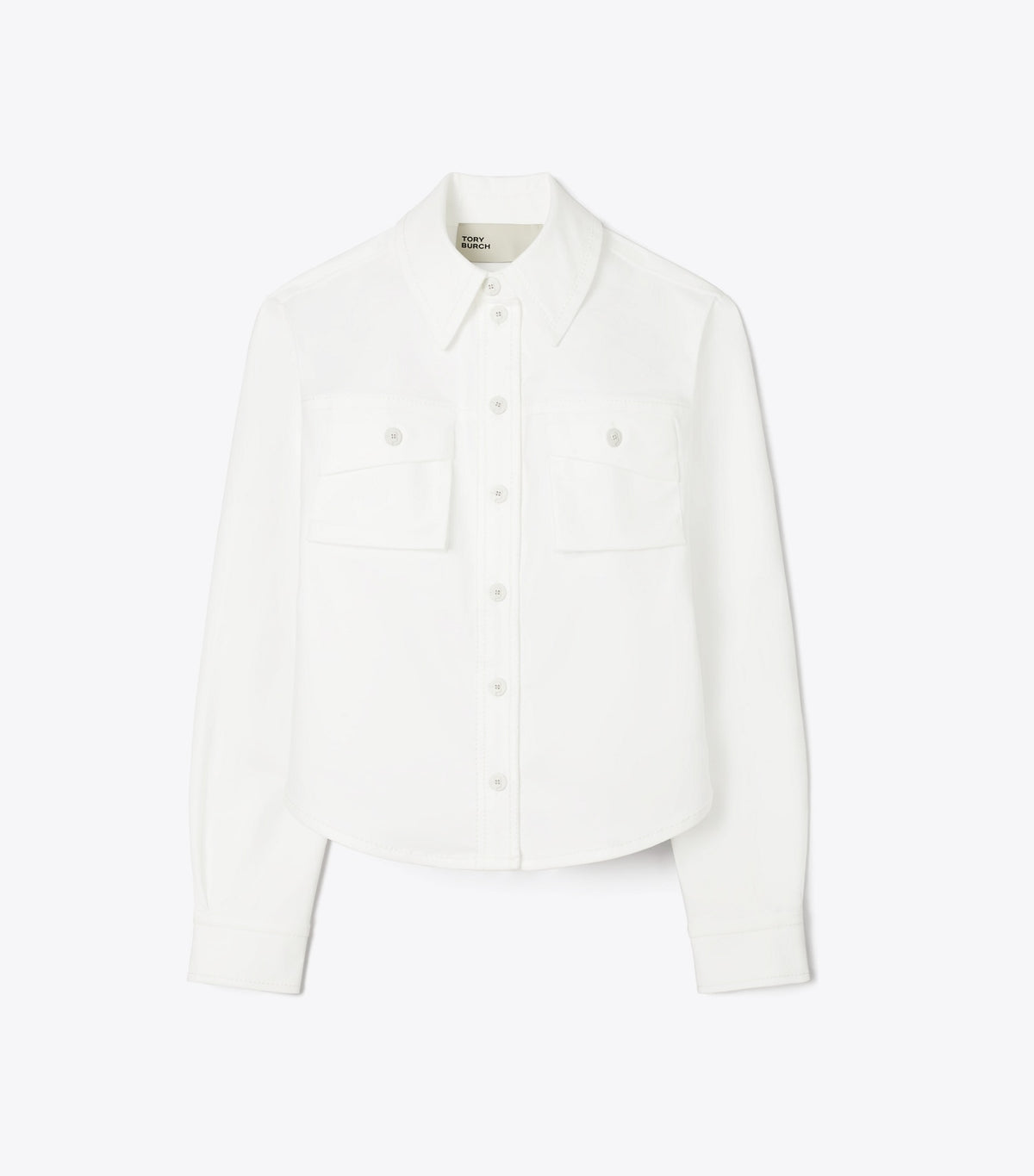 Tory Burch Cropped Cotton Jacket - White