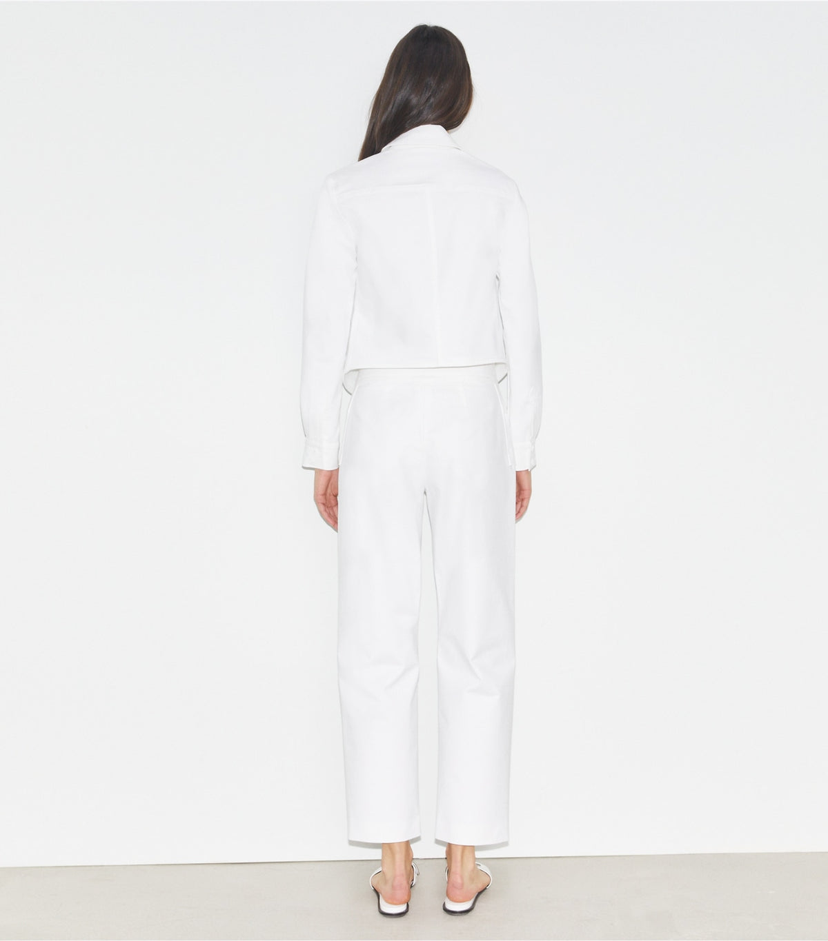 Tory Burch Cropped Cotton Jacket - White