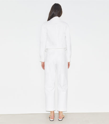 Tory Burch Cropped Cotton Jacket - White