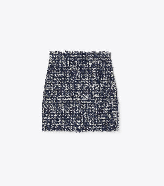 Tory Burch Kendra Tweed Skirt - Navy / Ivory