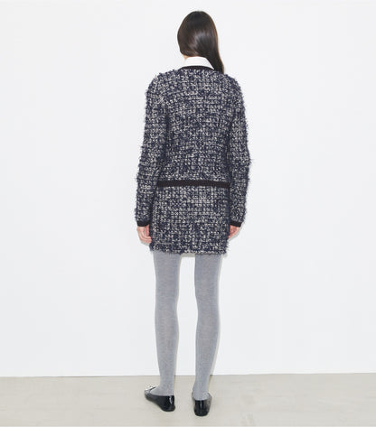 Tory Burch Kendra Tweed Skirt - Navy / Ivory