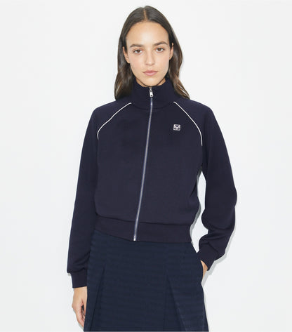 Tory Burch Jersey Track Jacket - Medium Navy