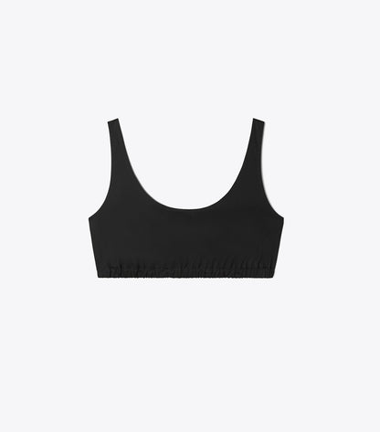 Tory Burch Cotton Tank Crop Top - Black