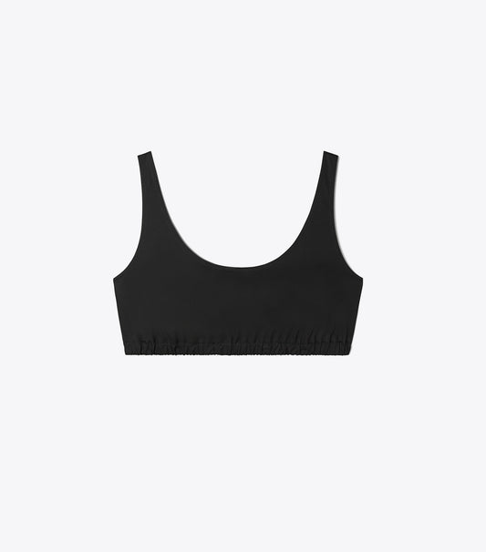Tory Burch Cotton Tank Crop Top - Black