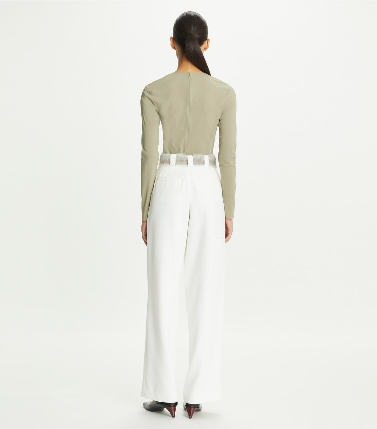 Tory Burch Twill Cargo Pant - White
