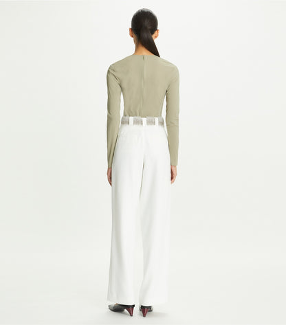 Tory Burch Twill Cargo Pant - White