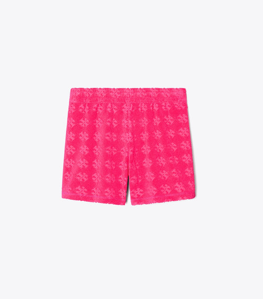 Tory Burch Terry Jacquard Logo Short - Bold Pink