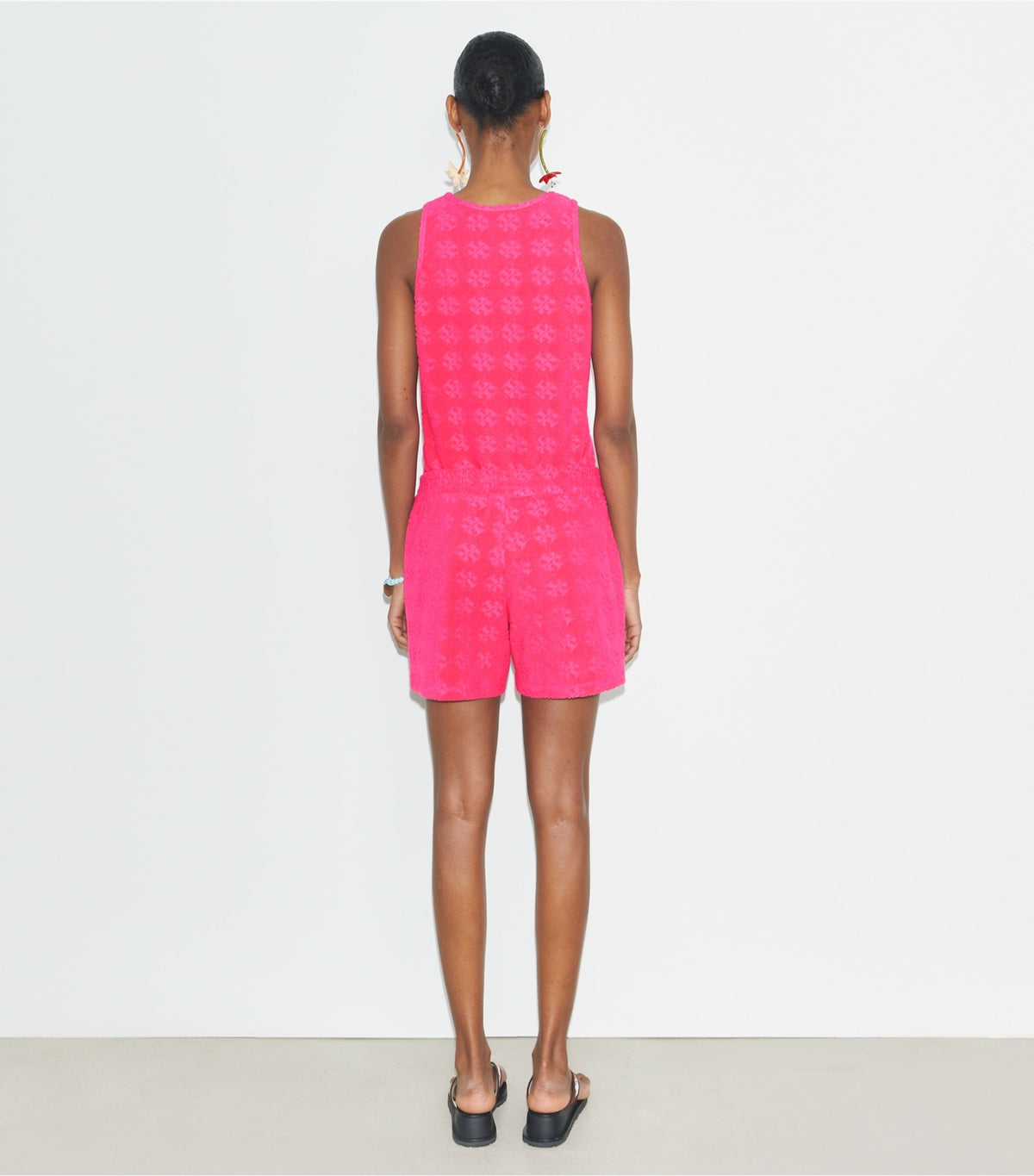 Tory Burch Terry Jacquard Logo Short - Bold Pink