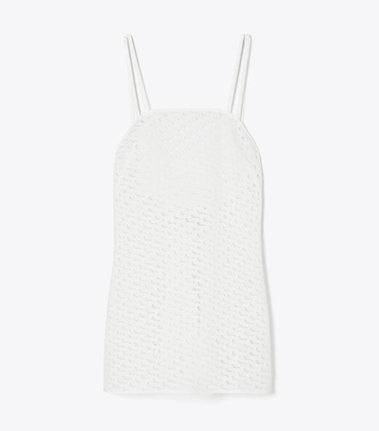 Tory Burch Broderie Mini Dress - White