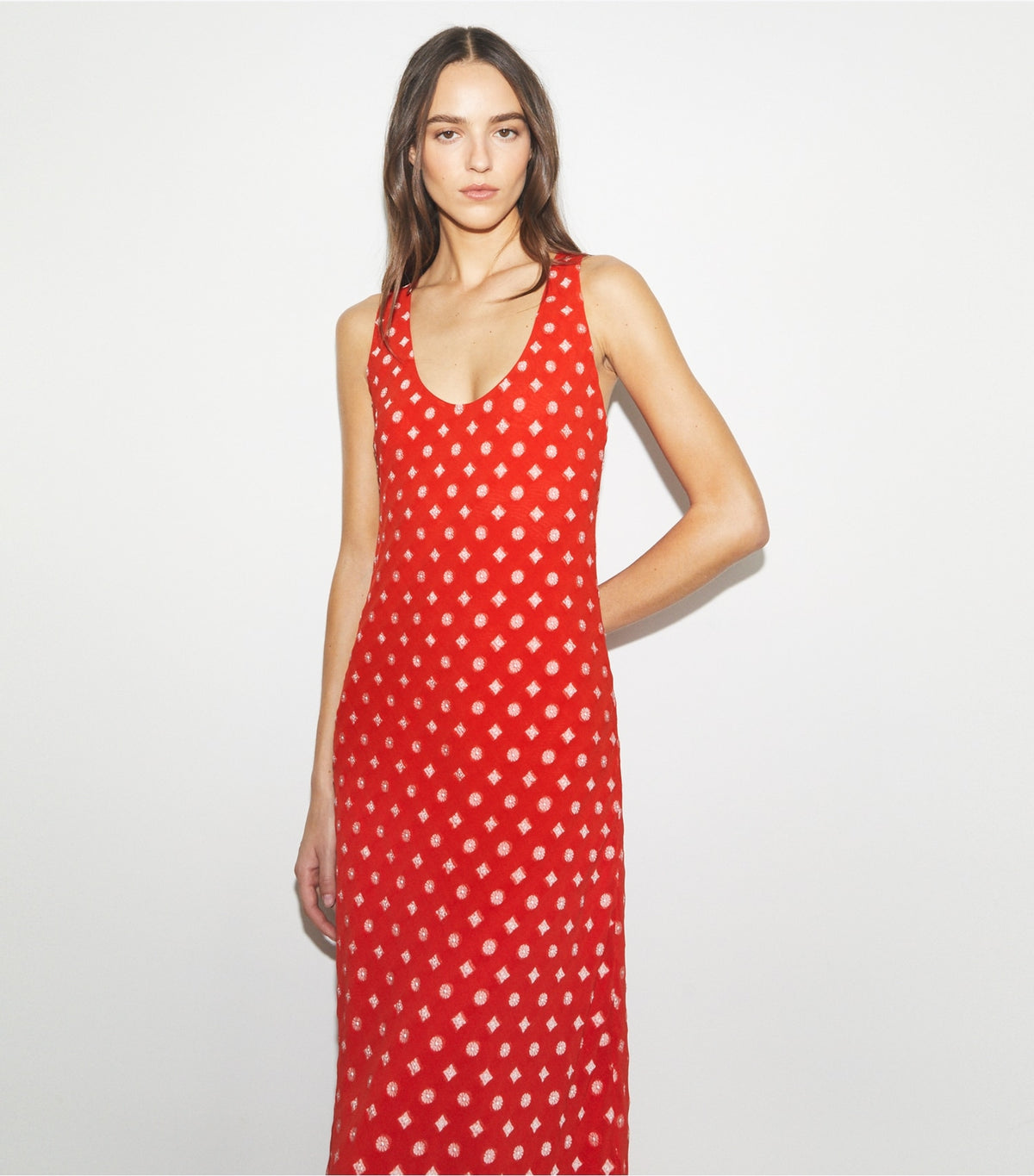 Tory Burch Jacquard Dress - Pepperoncini Nothing Ditsy